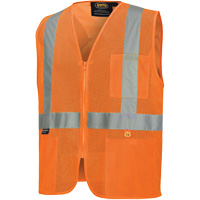 6943 Flame-Resistant Mesh Safety Vest, High Visibility Orange, Small, Polyester Kelford
