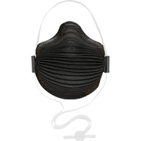Masques jetables AirWave série M noirs avec SmartStrap<sup>MD</sup> et embout nasal, N95, Certifié NIOSH, Petit SHH515 | Kelford