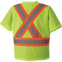 5993P Mesh Safety T-Shirt, Polyester, Small, High Visibility Lime-Yellow Kelford
