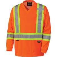 6984 Traffic Micro Mesh Long-Sleeved Safety Shirt, Small, High Visibility Orange Kelford