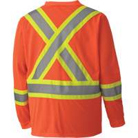 6984 Traffic Micro Mesh Long-Sleeved Safety Shirt, Small, High Visibility Orange Kelford