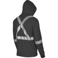 6966 Bird's-Eye Safety Hoodie, Small, Black Kelford