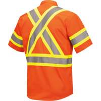 4442 Ultra Cool Short-Sleeved Safety Shirt, Cotton, Small, High Visibility Orange Kelford
