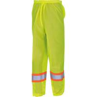 5670 Traffic Safety Pants, Polyester, 2X-Small/X-Small, High Visibility Lime-Yellow Kelford