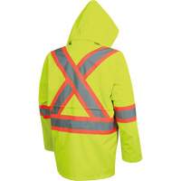 5628 The Rock  Waterproof Safety Jacket, Polyester/Polyurethane, High Visibility Lime-Yellow, Small Kelford
