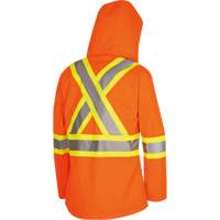 5626W The Rock Women's 300D  Quilted Safety Parka, Polyester/Polyurethane, High Visibility Orange, X-Small Kelford