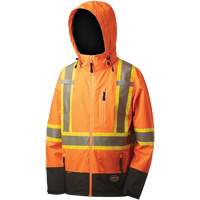 5220 Softshell Waterproof Premium  Safety Jacket, Polyester, High Visibility Orange, 2X-Large Kelford