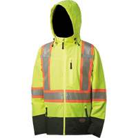 5221 Softshell Waterproof Premium  Safety Jacket, Polyester, High Visibility Lime-Yellow, Small Kelford