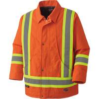 Quilted Duck Safety Parka, High Visibility Orange, 3X-Large, CSA Z96 Class 2 - Level 2 SHH852 | Kelford