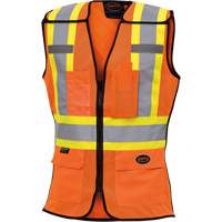 486 Women's High-Visibility Safety Tear-Away Vest, High Visibility Orange, X-Small, Polyester Kelford