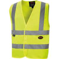 High-Visibility Tricot Safety Vest, High Visibility Lime-Yellow, Small, Polyester, CSA Z96 Class 2 - Level 2 SHI019 | Kelford