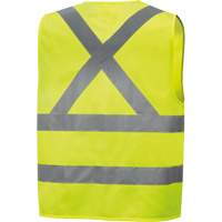 High-Visibility Tricot Safety Vest, High Visibility Lime-Yellow, Small, Polyester, CSA Z96 Class 2 - Level 2 SHI019 | Kelford