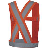 High-Visibility 4" Wide Adjustable Safety Sash, CSA Z96 Class 1, High Visibility Orange, Silver Reflective Colour, One Size SHI029 | Kelford