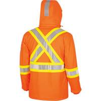 5884 Flash-Gard&reg; FR/Arc-Rated Waterproof Jacket with Hood, Small, High Visibility Orange, 51 cal/cm² Kelford