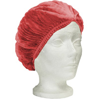 RONCO Care™ Pleated Bouffant Cap, Polypropylene, 24", Red SHJ683 | Kelford