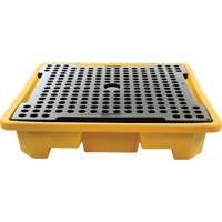 4-Drum Spill Pallet, 66 US gal. Spill Capacity, 57.5" x 57.5" x 12" Kelford