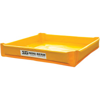 Berme de confinement compacte Mini-Berm en PVC jaune, Capacit&eacute; 34 gal. US, 3' la x 3' lo x 6" h Kelford