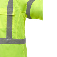 Chemise de travail &agrave; manches longues et X au dos Bisley avec X-Airflow, Poly-coton, Petit, Jaune lime haute visibilit&eacute; Kelford
