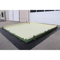 Berme de d&eacute;versement Insta-Berm Easy-Riser, Capacit&eacute; 134 gal. US, 6' la x 6' lo x 6" h, Support &agrave; charni&egrave;re Kelford