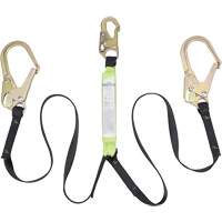 SA-64022-6 Shock Absorbing Lanyard, 6', Form Hook Center, Snap Hook Leg Ends, Polyester Kelford