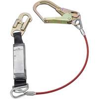 SA-5502-6 Shock Absorbing Lanyard, 6', Form Hook Center, Snap Hook Leg Ends, Galvanized Steel Kelford