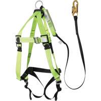 FBH-10000A5440-4 4' Class A Harness & Lanyard with 220 lbs. Capacity, Harness/Lanyard Combo Kelford