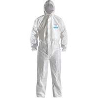 CoverMe XP1800  Type 5/6 Coveralls with Hood, Medium, White, Microporous Kelford