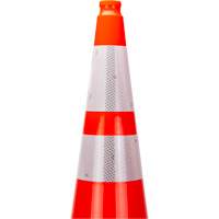 Premium Traffic Cone, 36", Orange, 4" & 6" Reflective Collar(s) Kelford