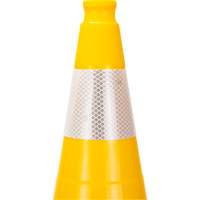 Premium Traffic Cone, 28", Yellow, 4" Reflective Collar(s) Kelford
