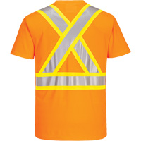 T-shirt de s&eacute;curit&eacute; &agrave; bandes contrastantes, Polyester, Petit, Orange haute visibilit&eacute; Kelford
