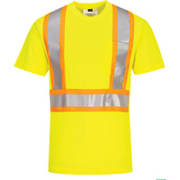 T-shirt de s&eacute;curit&eacute; &agrave; bandes contrastantes, Polyester, Petit, Jaune lime haute visibilit&eacute; Kelford