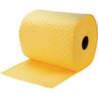 Rouleaux absorbants li&eacute;es, Lourd, 150' lo x 15" la, Absorption 10 gal. Kelford