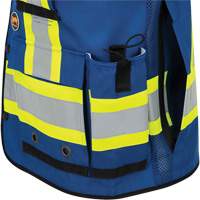 6681 High-Visibility Antimicrobial Mesh-Back Surveyor Vest, Royal Blue, Small, Polyester Kelford