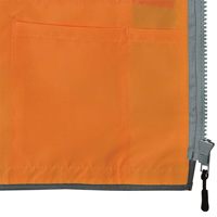 Pioneer Mesh Back Zip Front Surveyor Safety Vest, High Visibility Orange, Small, Polyester Kelford