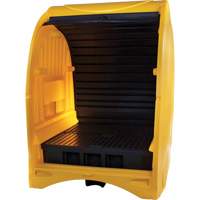 4-Drum Hard Cover Spill Pallet, 68.11" L x 61.61" W x 83.07" H, 1433 lbs. Load Capacity Kelford