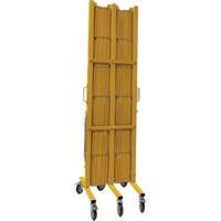 Barri&egrave;re extensible, 84" h x 20' lo, Jaune Kelford