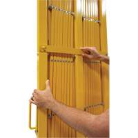 Barri&egrave;re extensible, 84" h x 20' lo, Jaune Kelford