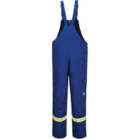 Bizflame&reg; 88/12 Insulated Bib Pants, Cotton/Nylon, Small, Blue Kelford