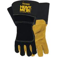 Gants de soudage d'hiver Black Velvet Heavy Metal, Taille Petit, Enveloppe en Cuir d'&eacute;lan refendu, ASTM ANSI niveau A5 Kelford