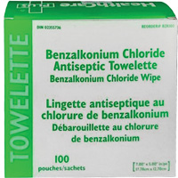BZK Benzalkonium Chloride Towelette, Towelette, Antiseptic Kelford
