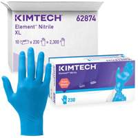Gants d'examen Kimtech Element, T-petit, Nitrile, 3,2 mils, Sans poudre, Bleu, Classe 2 Kelford