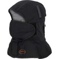 Pioneer 765A Flame-Resistant Quilted Hard Hat Liner with Long Neck & Detachable Mouthpiece, Black/Grey, Cotton/FR-Tech&reg;/Modacrylic/Nylon Kelford