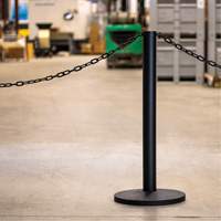 Industrial Stanchion Kit with Plastic Chain, 37" High, Red Kelford