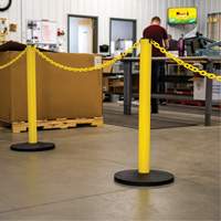 Industrial Stanchion Kit with Plastic Chain, 37" High, Red Kelford