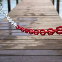 Bicolour Plastic Barrier Chain, Green/White Kelford