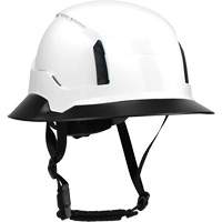 Wide Clip-On Full Brim for RZRBack Climbing Helmet, White Kelford