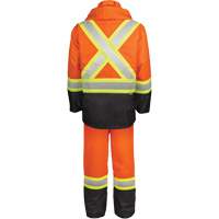 Ensemble de pluie haute visibilit&eacute; en tissu 150 deniers, Polyester, Petit, Orange haute visibilit&eacute; Kelford
