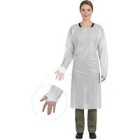 CoverMe Gown with Thumbholes, One Size, White, Polyethylene Kelford