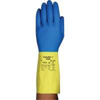 Gants r&eacute;sistants aux produits chimiques AlphaTec 87-224, Taille 7, 12,8" lo, N&eacute;opr&egrave;ne/Latex de caoutchouc, Doublure en Coton/Ouat&eacute;e, 26,8 mils Kelford