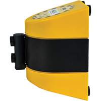HAZLOK Safety Barrier System, Plastic, Magnetic Mount, 30', Black and Yellow Tape Kelford